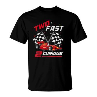Two Fast 2 Curious Birthday Decorations 2Nd Bday 2022 Ver2 T-Shirt | Mazezy