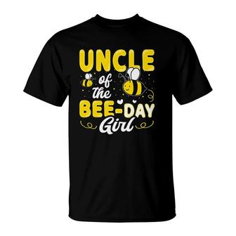 Uncle Of The Bee Day Girl Hive Party Matching Birthday Premium T-Shirt | Mazezy DE