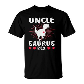 Unclesaurus Uncle Saurus Rex Dinosaur Heart Love T-Shirt | Mazezy DE