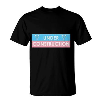 Under Construction Trans Pride Pullover T-Shirt | Mazezy