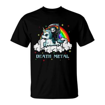 Unicorn Death Metal Rocker Go To Hell T-Shirt | Mazezy