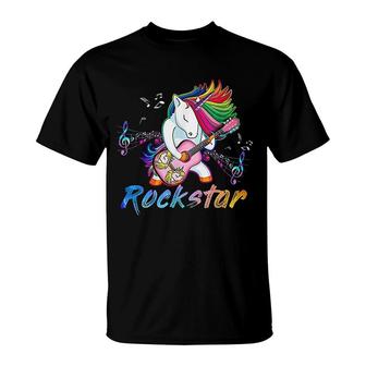 Unicorn Rock Guitar Rockin Music Singer T-Shirt | Mazezy