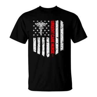 Urgent Care Nurse American Flag Rn Registered Nurse Gift T-Shirt | Mazezy