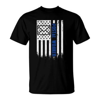 Us Flag Postal Worker American Flag Patriotic Postal Worker T-Shirt | Mazezy