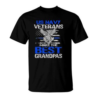 Us Navy Veterans Make The Best Grandpas - Father's Day T-Shirt | Mazezy