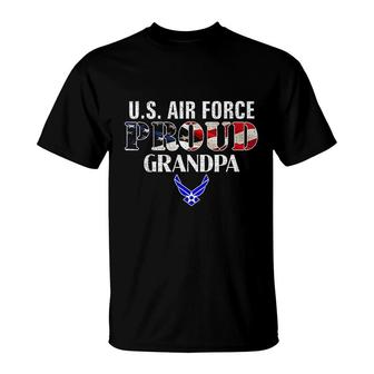 Us Proud Air Force Grandpa T-Shirt | Mazezy