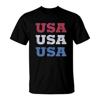 Usa Usa Usa Fourth Of July Youth T-Shirt | Mazezy