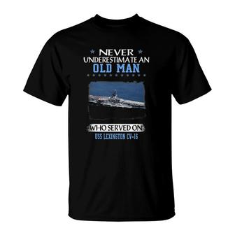 Uss Lexington Cv-16 Veterans Day Father Day T-Shirt | Mazezy