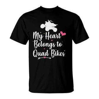 Valentine's Day Quad Bike Four Wheeler Atv Biker Sports Gift T-Shirt | Mazezy