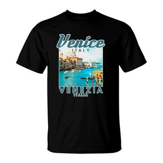 Venice Italy Venezia Italia Italian Souvenir Vintage Gift T-Shirt | Mazezy