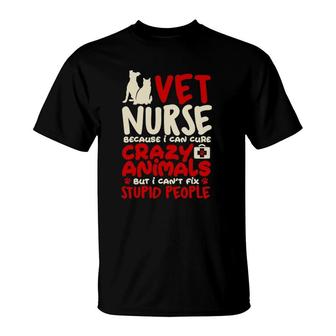 Vet Nurse Funny Nursing Careers Cute Pet Animal Nurse T-Shirt | Mazezy