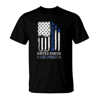 Veteran Us Air Force American Flag Veterans T-Shirt | Mazezy