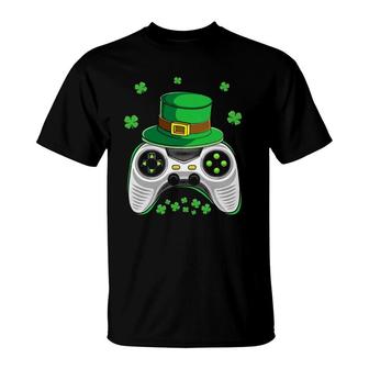 Video Game Controller Irish Gamer Boys St Patrick's Day Men T-Shirt | Mazezy