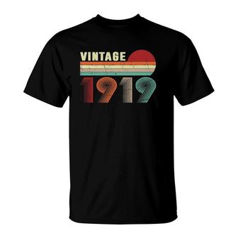 Vintage 1919 Funny 102 Years Old Men, Women 102Nd Birthday T-Shirt | Mazezy