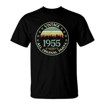 Vintage 1955 Original Parts Birthday Gift T-Shirt | Mazezy