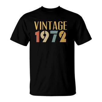 Vintage 1972 50 Years Old Bday Men Women 50Th Birthday T-Shirt | Mazezy CA