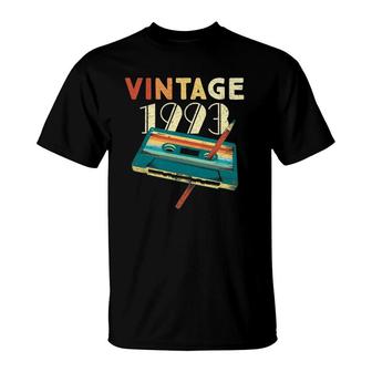 Vintage 1993 Music Cassette 29Th Birthday Gifts 29 Years Old T-Shirt | Mazezy