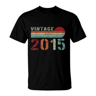 Vintage 2015 Funny 7 Years Old Boys And Girls 7Th Birthday T-Shirt - Seseable