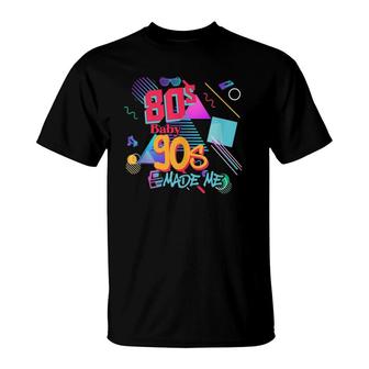 Vintage 80S Baby 90S Made Me Retro Memphis Graphic Throwback  T-Shirt