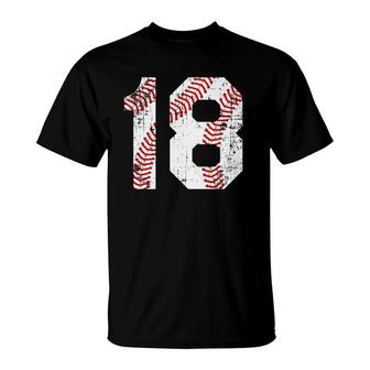 Vintage Baseball 18 Jersey Number  T-Shirt
