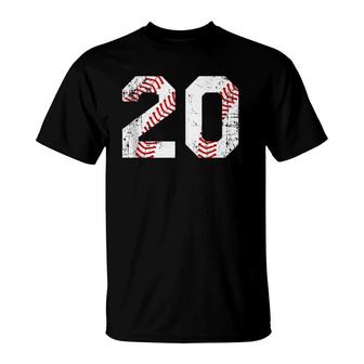 Vintage Baseball 20 Jersey Number T-Shirt | Mazezy