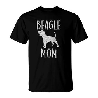 Vintage Beagle Mom Gift Dog Owner Tricolor Beagle Mother T-Shirt | Mazezy