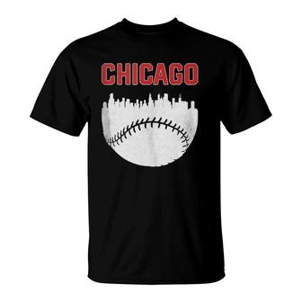 Vintage Chicago Skyline Retro Baseball City Tank Top T-Shirt | Mazezy DE