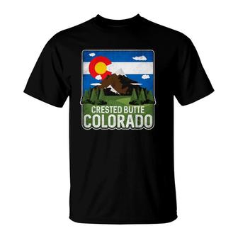 Vintage Crested Butte Colorado Rocky Mountains T-Shirt | Mazezy