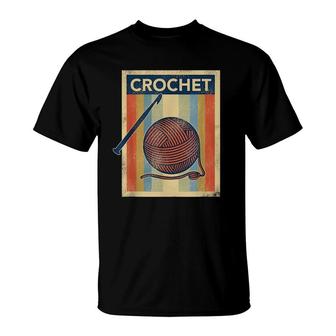 Vintage Crochet For Yarn Lover T-Shirt | Mazezy