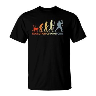Vintage Evolution Of Ping Pong Table Tennis T-Shirt | Mazezy UK