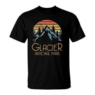 Vintage Glacier National Park Montana Retro T-Shirt | Mazezy