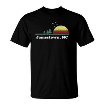 Vintage Jamestown North Carolina Home Souvenir Print T-Shirt | Mazezy