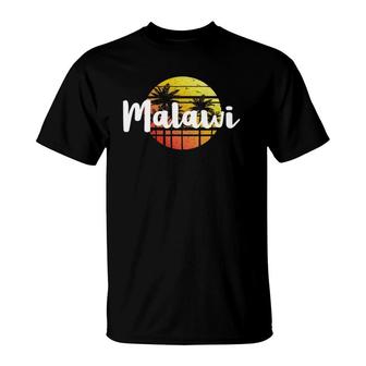 Vintage Malawi Sunset Gift Souvenir T-Shirt | Mazezy