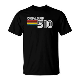 Vintage Oakland City Proud 510 California State Gift T-Shirt | Mazezy