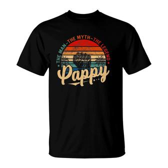 Vintage Pappy Man Myth Legend Daddy Grandpa Gift Idea Family T-Shirt | Mazezy