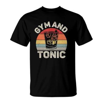 Vintage Retro Gym Gin And Tonic Gin Lover Gift T-Shirt | Mazezy AU