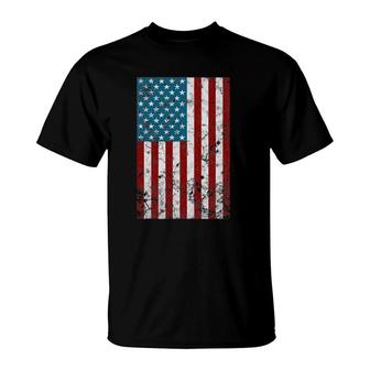 Vintage Retro July 4Th Distressed Patriotic American Flag T-Shirt | Mazezy