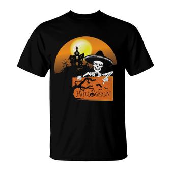  Vintage Skeleton Halloween S T-Shirt | Mazezy