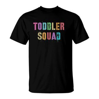Vintage Toddler Squad Daycare Teacher Nanny Team Babysitting T-Shirt | Mazezy