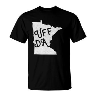 Vintage Uff Da Funny Minnesota Lingo Mn Graphic T-Shirt | Mazezy