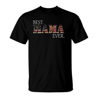 Vintage Usa Best Mama Ever American Flag Mother's Day Gift T-Shirt | Mazezy