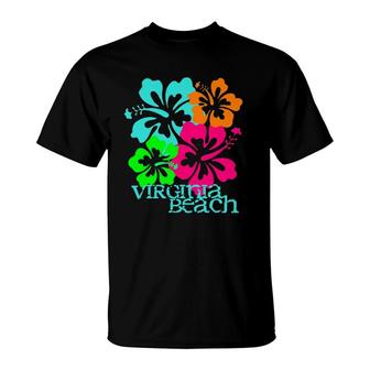 Virginia Beach Tropical Paradise Travel Surf Ocean Vacay T-Shirt | Mazezy