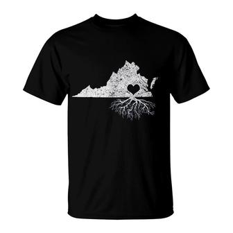 Virginia Roots I Love Virginia T-Shirt | Mazezy