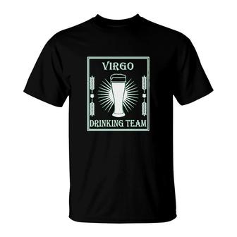 Virgo Beer Drinking Team T-Shirt | Mazezy