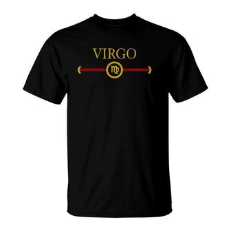 Virgo Zodiac Sep August Birthday Graphic Art Virgo Sign T-Shirt | Mazezy