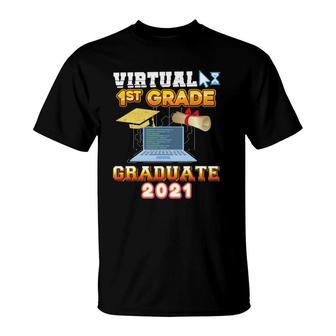 Virtual 1St Grade Graduate First Class Of 2021 Programmer T-Shirt | Mazezy
