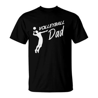 Volleyball Father Volleyball Dad Father's Day T-Shirt | Mazezy