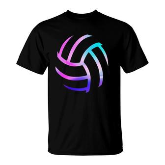 Volleyball Outline Watercolor Look Perfect Gift Teen Girls T-Shirt | Mazezy