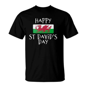 Wales 'Cymru' Welsh Flag St Davids Day Dewi Hapus Gift T-Shirt | Mazezy