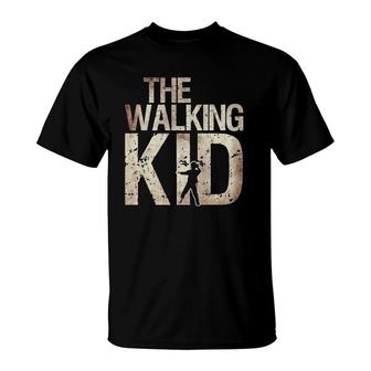 Walking Kid Zombie Child Lad Boy Or Daughter Tee T-Shirt | Mazezy